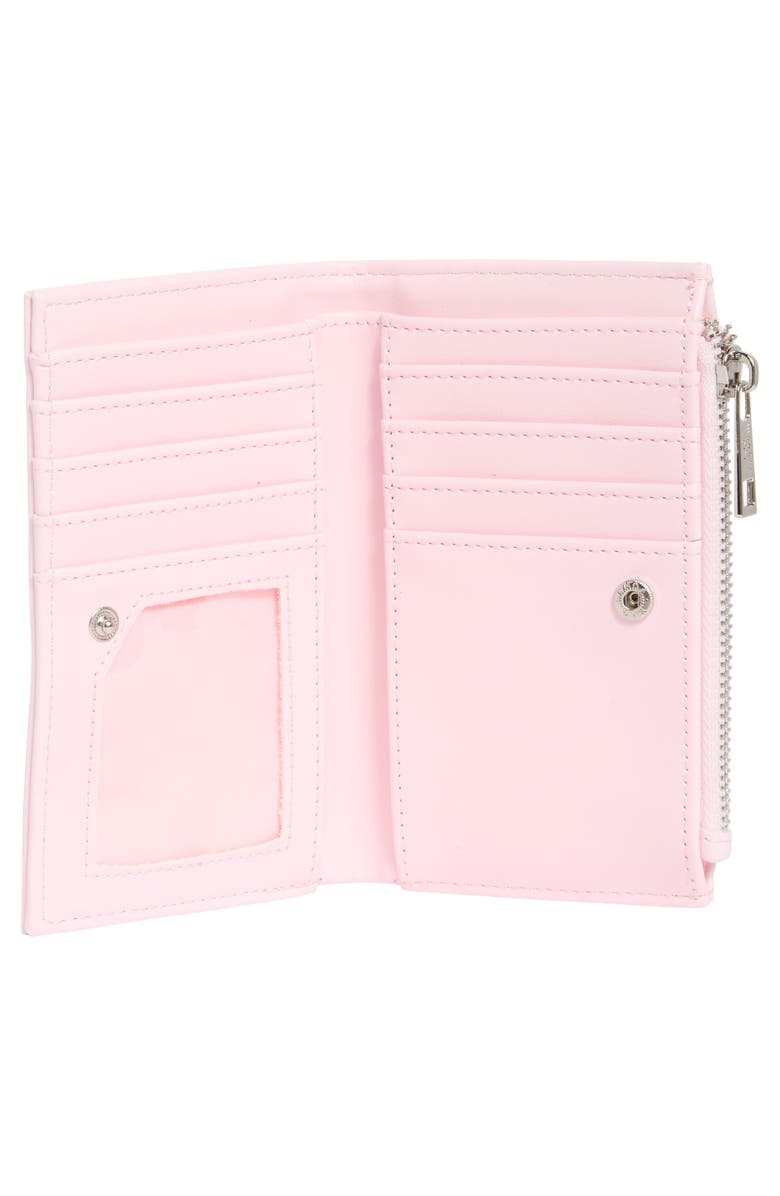 Madden Girl Faux Leather Snap Wallet, Alternate, color, Ballet Pink