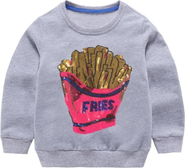 Lola + The Boys French Fries Grey Sweatshirt