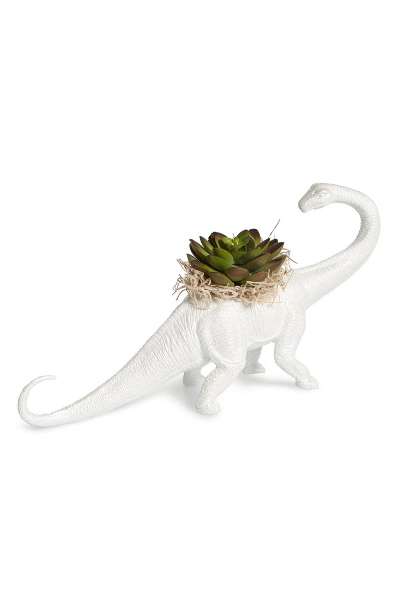 PLAID PIGEON Brontosaurus Faux Planter, Main, color, 