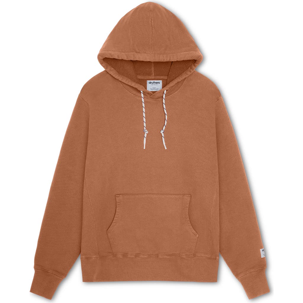 Druthers NYC Organic Cotton 685 GSM French Terry Hooded Sweatshirt in Hazel  product