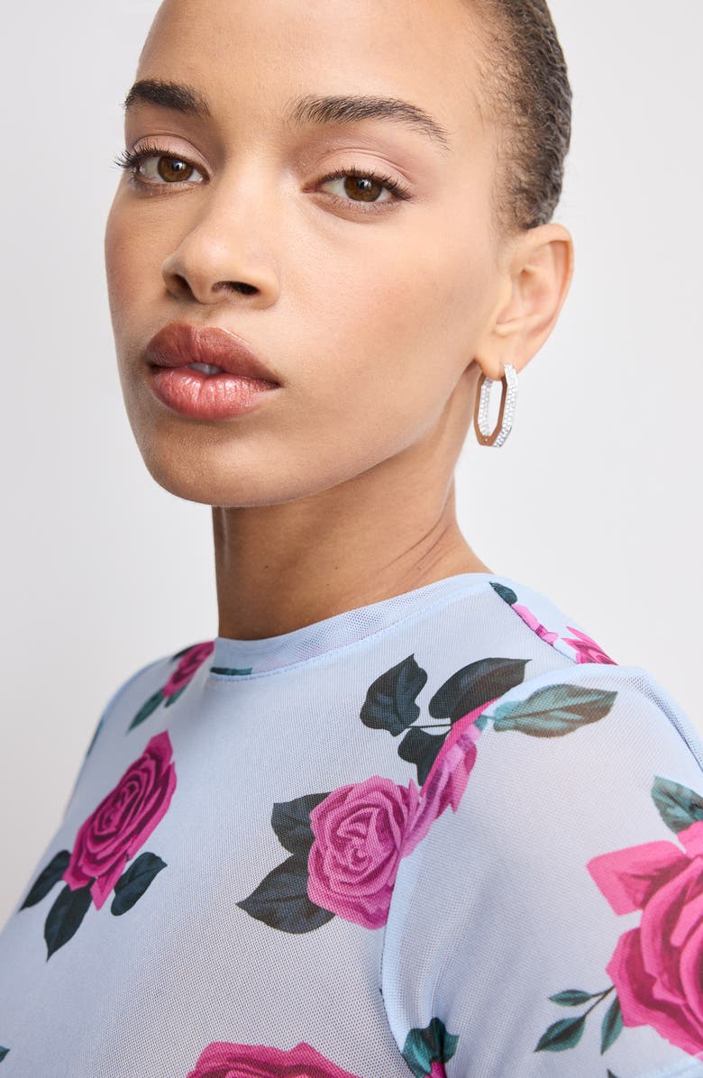 Good American MESH BABY TEE, Alternate, color, 