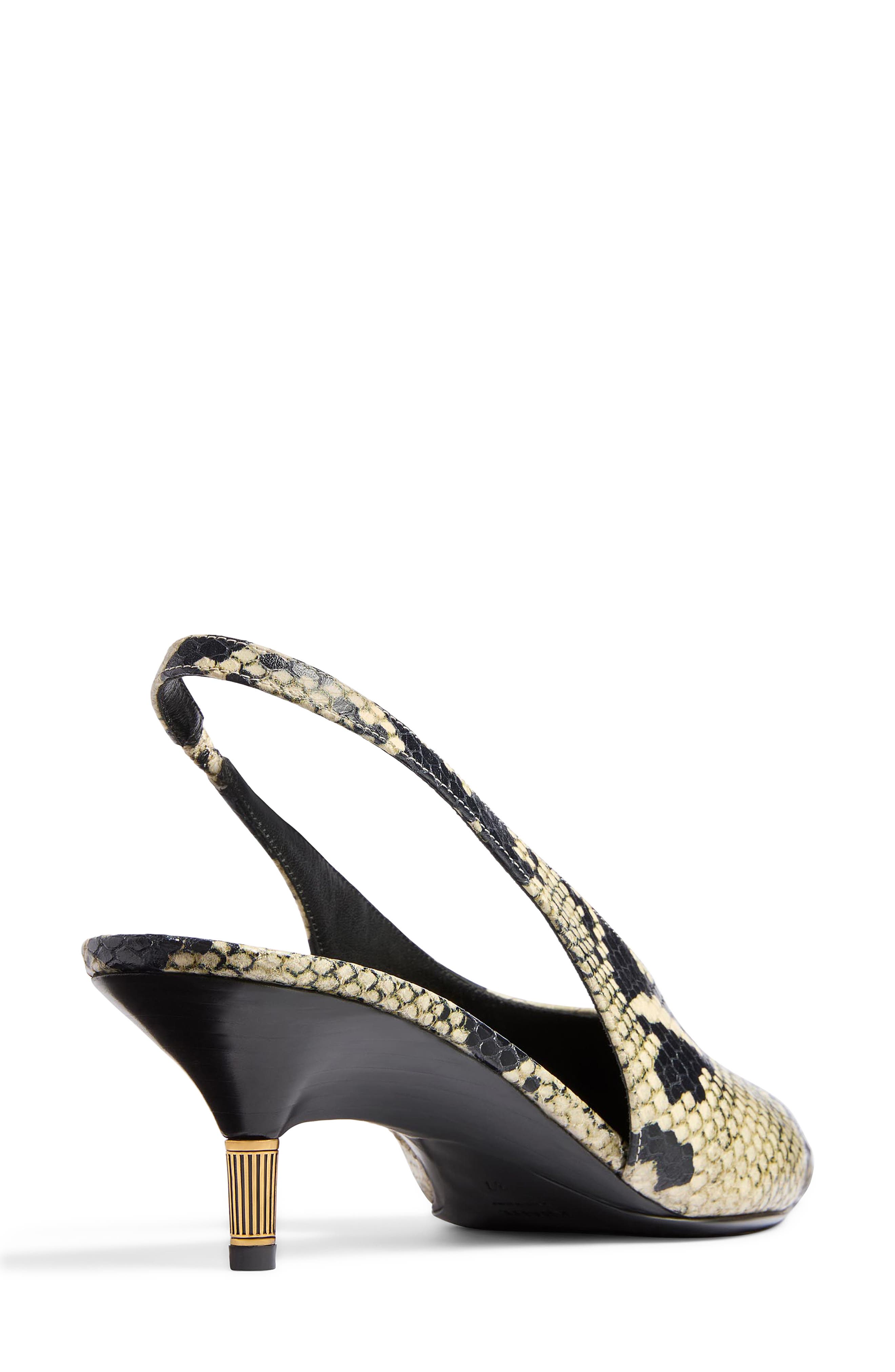 Khaite Bella Kitten Heel Slingback Pump, Alternate, color, Natural