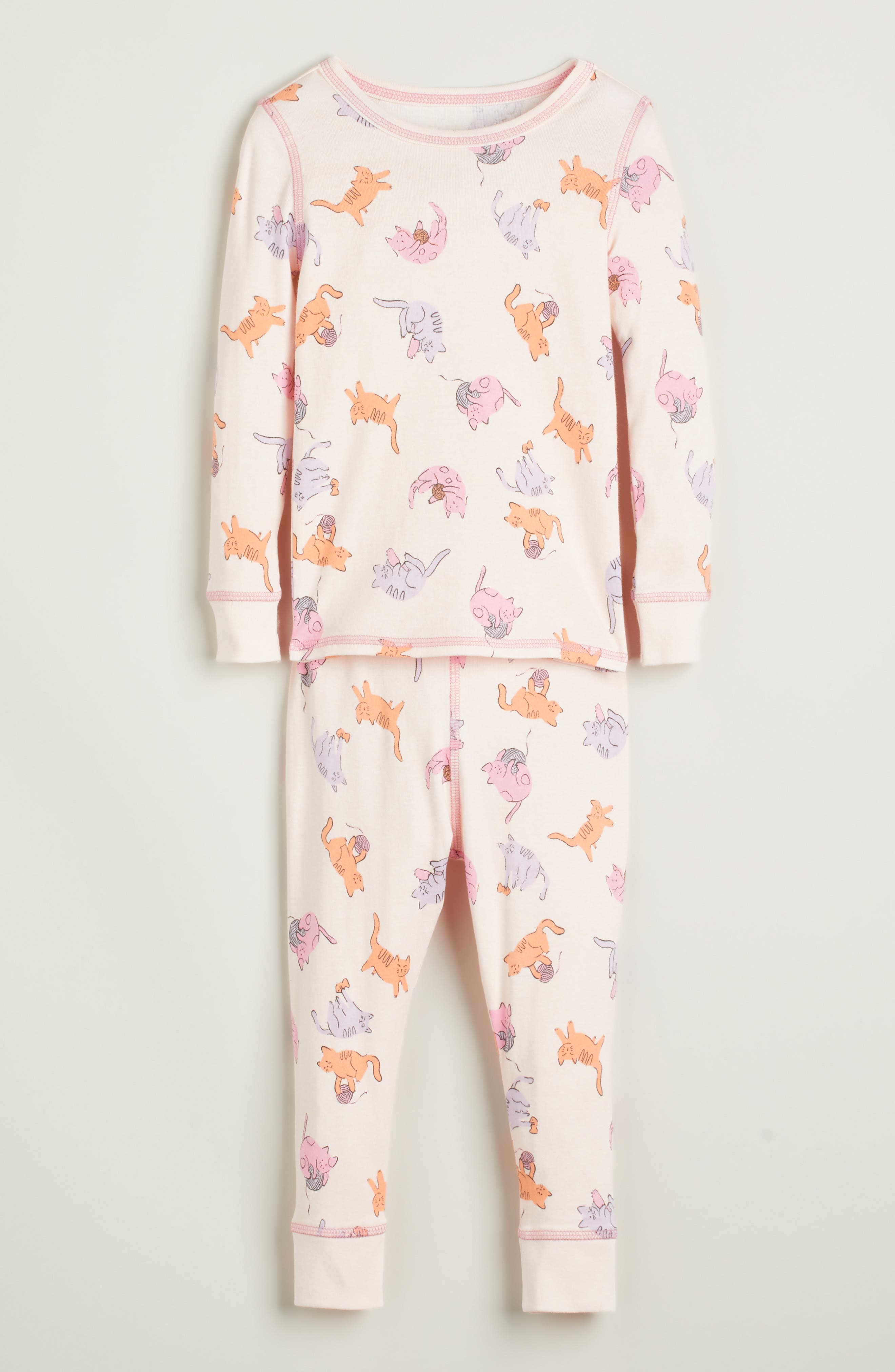 Nordstrom Kids' Print Fitted Cotton Two-Piece Pajama Set