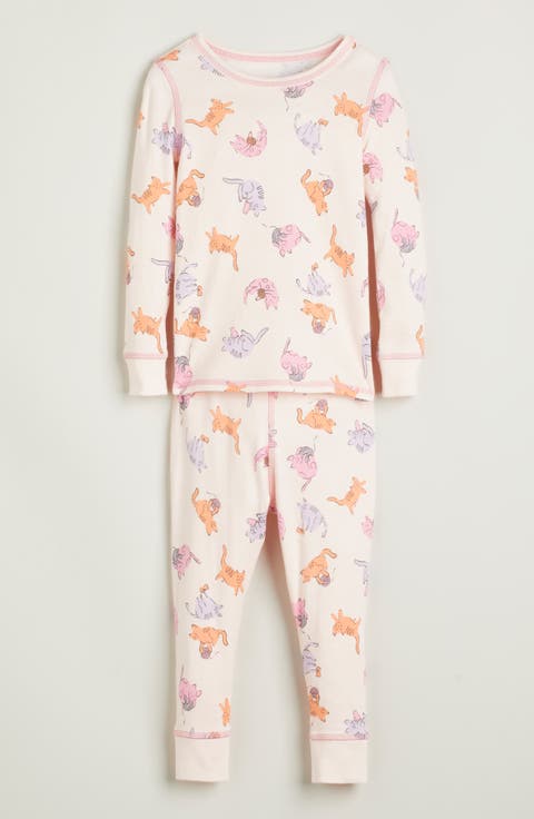Kids' Print Fitted Cotton Two-Piece Pajama Set (Toddler, Little Kid & Big Kid)