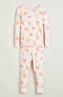 Nordstrom Kids' Print Fitted Cotton Two-Piece Pajama Set