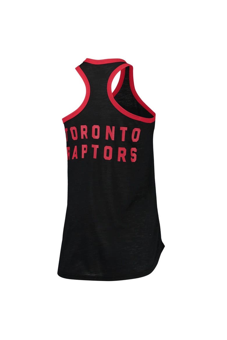 Women's G-III Sports by Carl Banks Black Toronto Raptors Showdown Scoop-Neck Racerback Tank Top, Alternate, color, Black