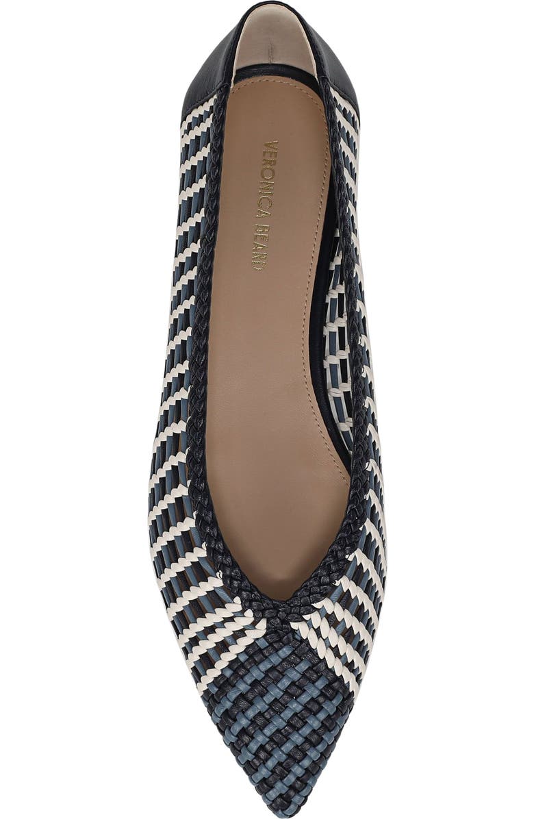 Veronica Beard Bancroft Woven Pointed Toe Flat, Alternate, color, Blue Multi-Dm