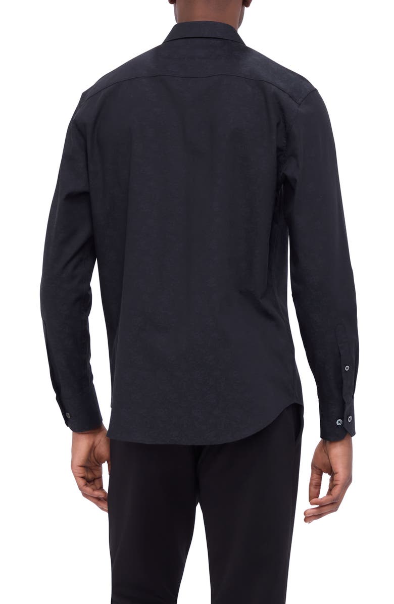 Bugatchi Julian Shaped Fit Stretch Print Button-Up Shirt, Alternate, color,