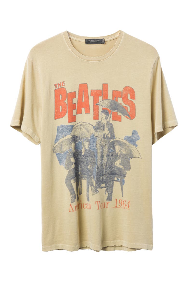 Beatles American Tour Cotton Graphic T-Shirt, Main, color, CAMEL