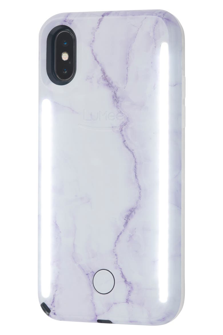 Duo LED Lighted iPhone X/Xs, XR & X Max Case, Alternate, color, LAVENDER MARBLE
