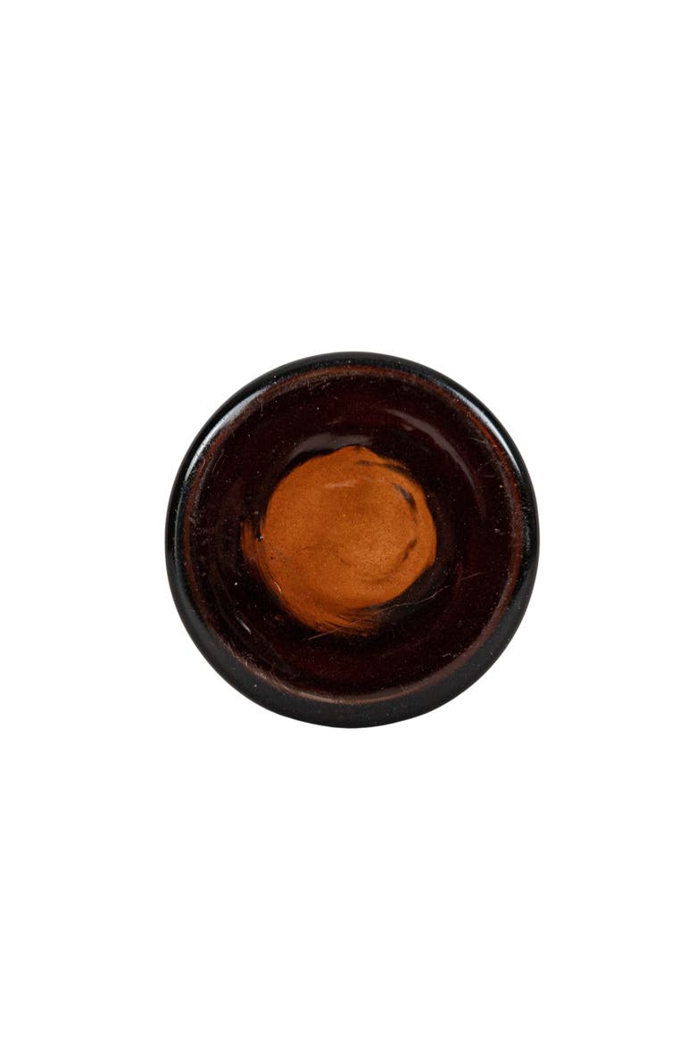 Wrapped Neck Bud Vase Amber Glass & Metal, Alternate, color, Brown