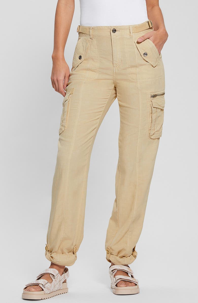 GUESS Nessi Cargo Pants, Main, color, Beige