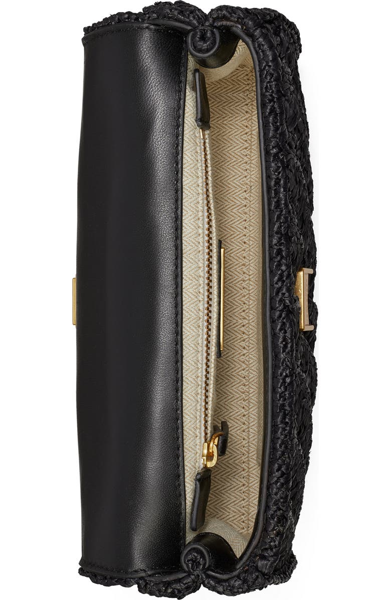 Tory Burch Small Fleming Raffia Crossbody Bag, Alternate, color,
