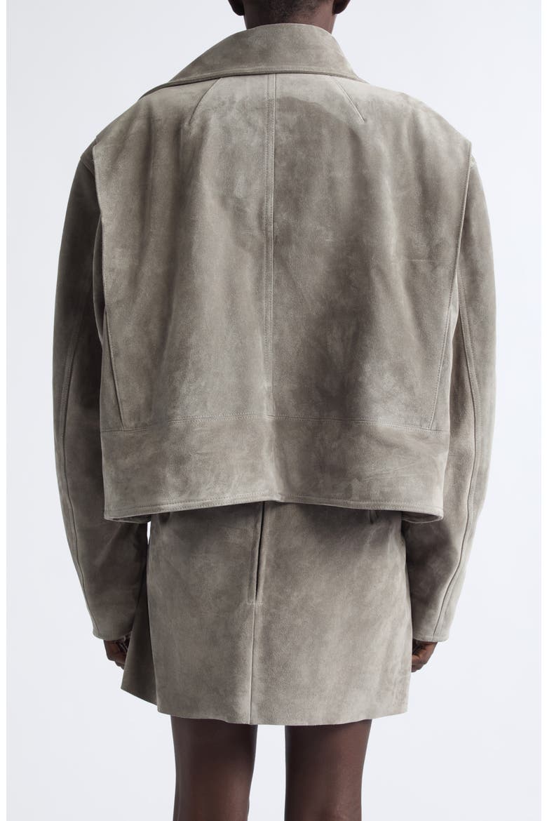 Asymmetric Suede Jacket, Alternate, color, STEEL