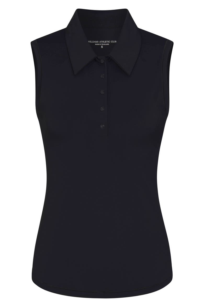 Lucie Sleeveless Golf Polo, Alternate, color, BLACK