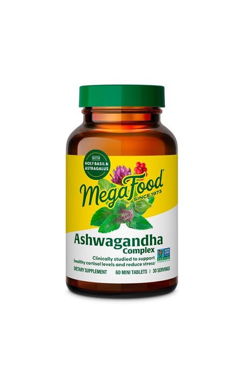Ashwagandha Complex, Cortisol Supplement, Vegetarian, Gluten Free, 60 Mini Tablets