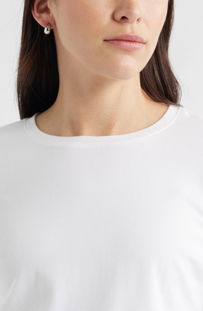 Caslon<sup>®</sup> Crewneck Long Sleeve T-Shirt, Alternate, color, White