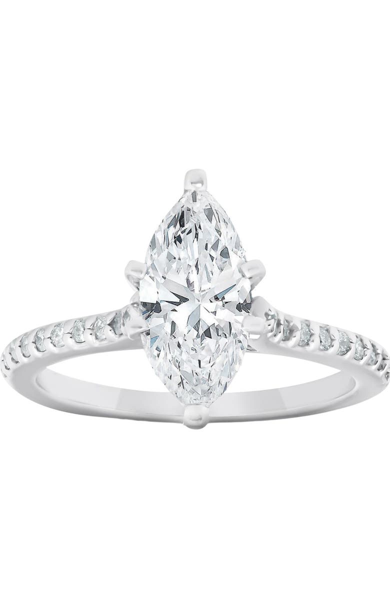 Bliss Diamond Certified 2 1/2Ct Marquise Diamond Engagement Ring Lab Grown Gold, Main, color, 