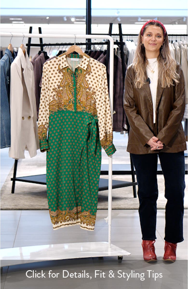 The Vero Paisley Print Long Sleeve Dress, sales video thumbnail