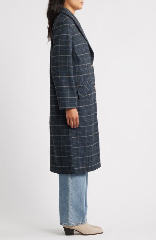 Wit & Wisdom Plaid Coat In Blue
