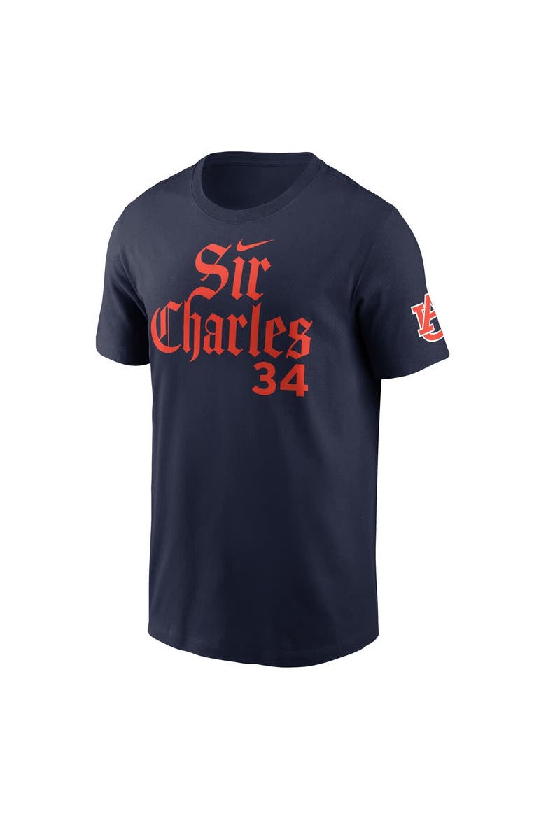 Men's Nike Charles Barkley Navy Auburn Tigers Sir Charles Name & Number T-Shirt, Alternate, color, Navy