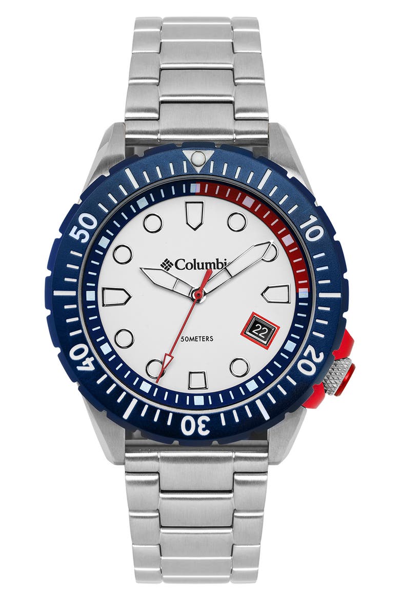 Pacific Outlander Bracelet Watch, 42mm, Main, color, WHITE
