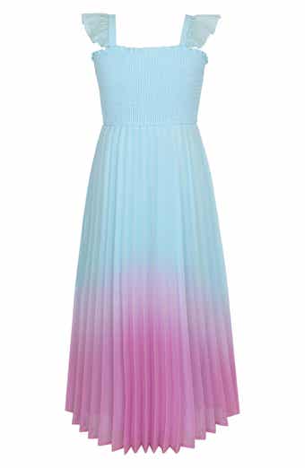 Zunie Kids' Ombré Pleated Maxi Dress