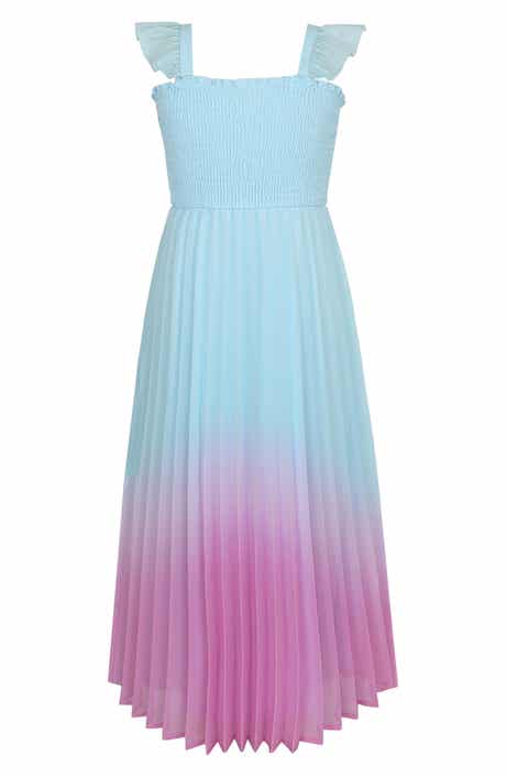 Zunie Kids' Ombré Pleated Maxi Dress
