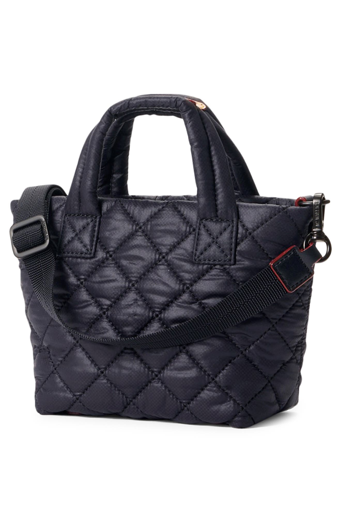 Petite Metro Deluxe Quilted Nylon Tote, Alternate, color, BLACK LACQUER