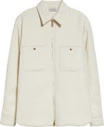 Moncler Cotton Blend Bouclé Down Shirt Jacket