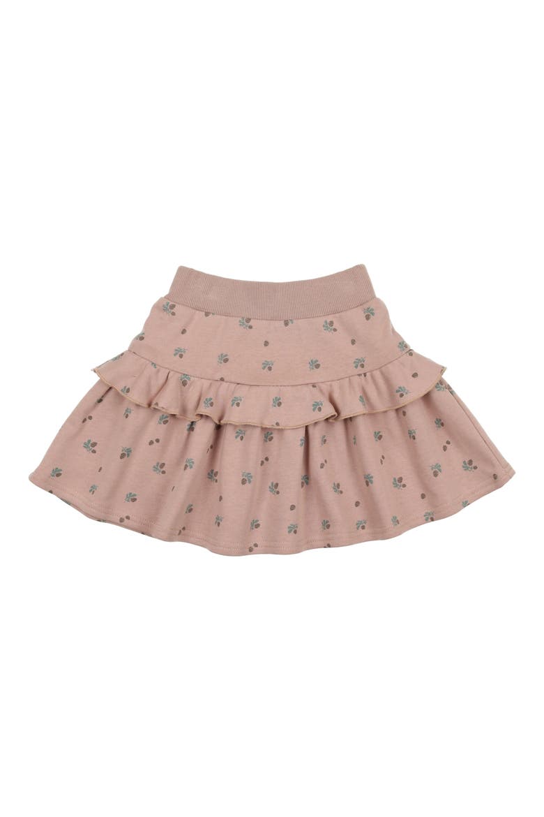 Kids' Tiered Ruffle Cotton Blend Skirt, Main, color, MAUVE