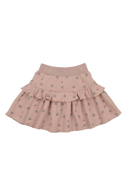 Maniere Manière Kids' Tiered Ruffle Cotton Blend Skirt In Brown