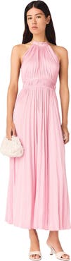 maje Pleated maxi dress