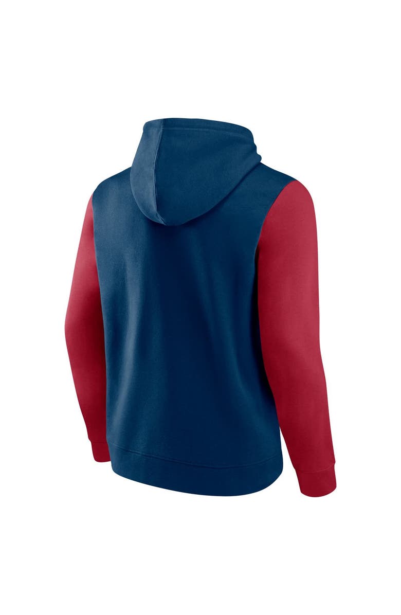 FANATICS Men's Fanatics Navy/Red Houston Texans Outline Pullover Hoodie, Alternate, color, Navy