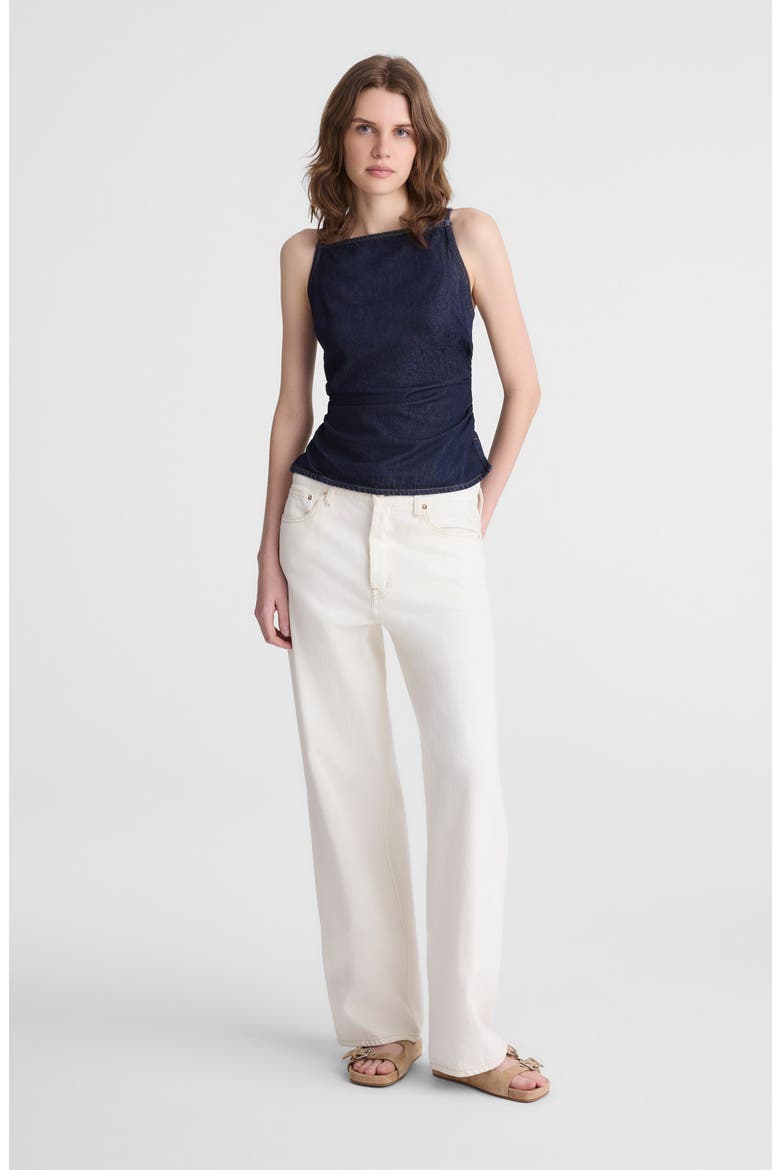 Sharona Ruched Denim Camisole, Alternate, color, RINSE WASH