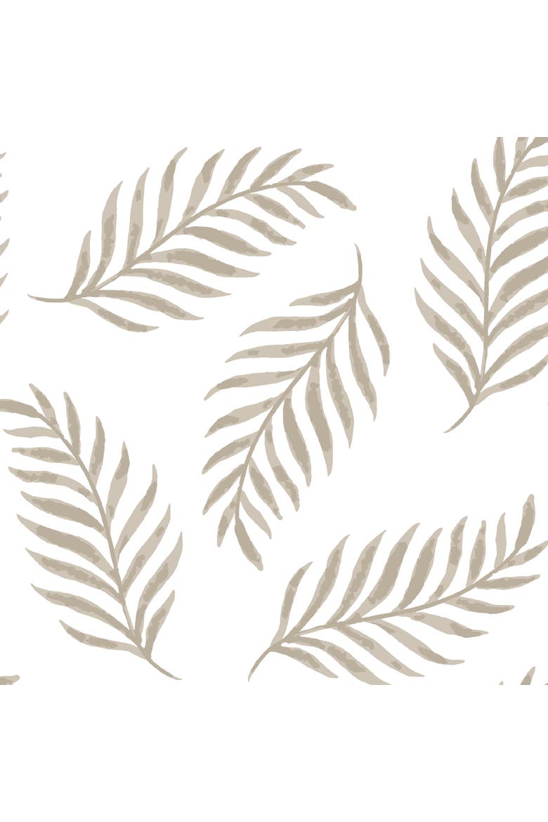 Signature Leaves Print Organic Cotton Fitted Crib Sheet, Alternate, color, Brown
