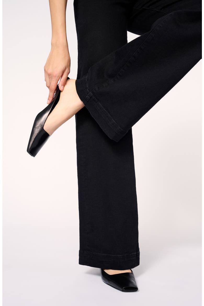 NCE High Waist Wide Leg Jeans, Alternate, color, INKWELL