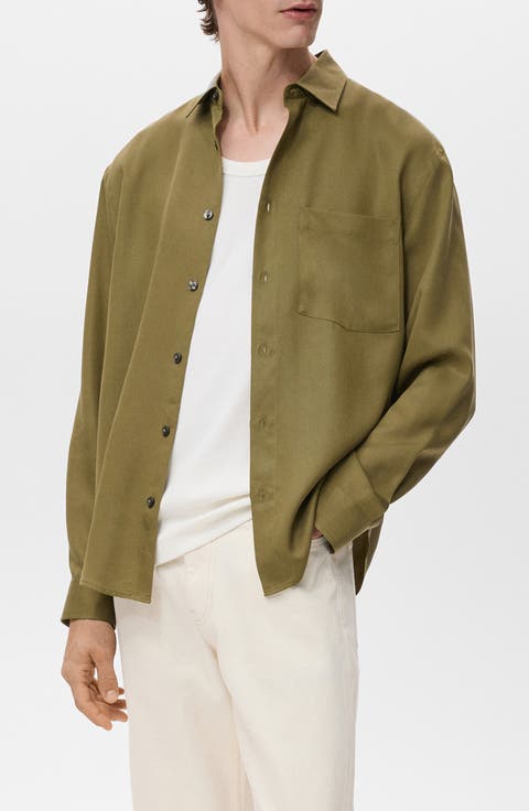 Relaxed Fit Button-Up Shirt