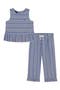 Striped Top & Pants Set