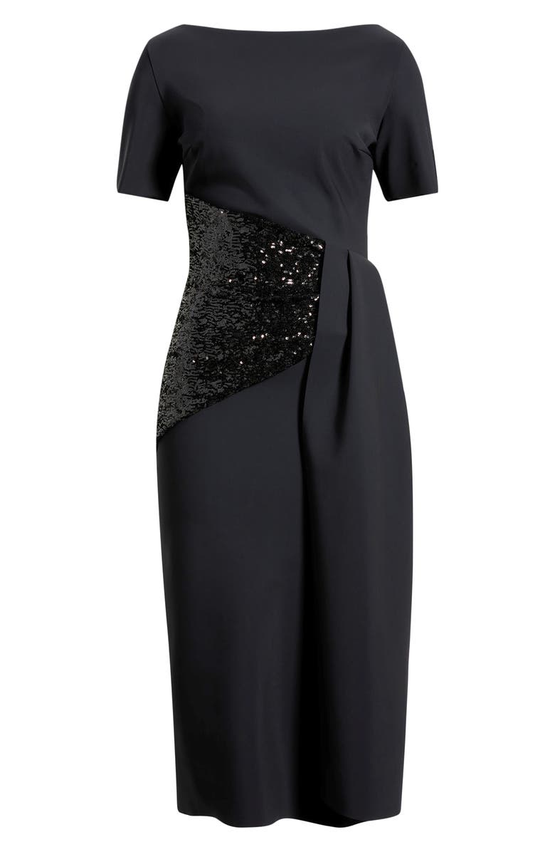 Chiara Boni La Petite Robe Sedva Sequin Cocktail Dress, Alternate, color, 37 Black