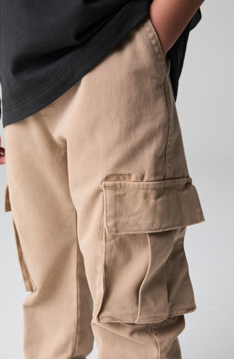 smALLSAINTS by ALLSAINTS Kids' Cotton Stretch Twill Cargo Joggers, Alternate, color, Neutral