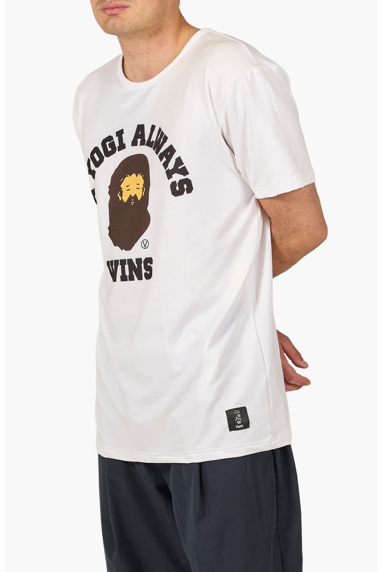 A Yogi Always Wins Performance Graphic T-Shirt, Alternate, color, WHITE