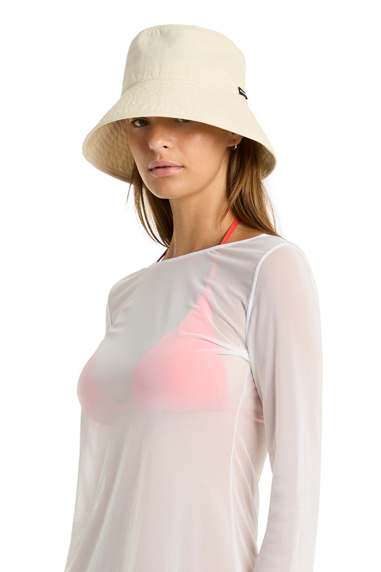 Day Club Long Sleeve Mesh Cover-Up Dress, Alternate, color, WHITE