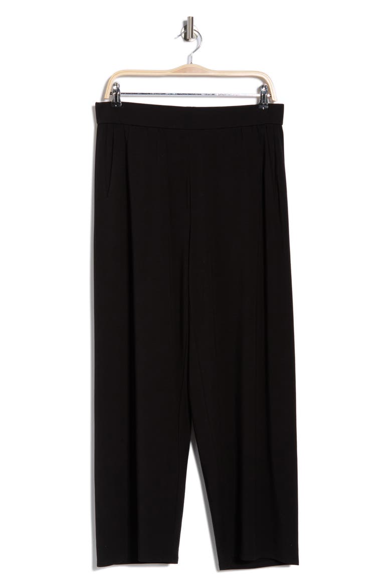 Straight Leg Ankle Pants, Alternate, color, BLACK