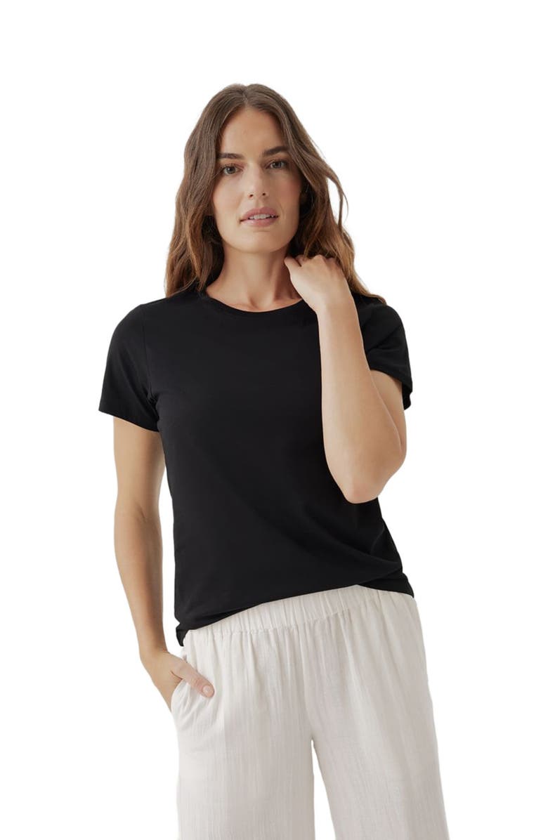 Pact Organic Cotton Softspun Crew Neck Tee, Main, color, Black