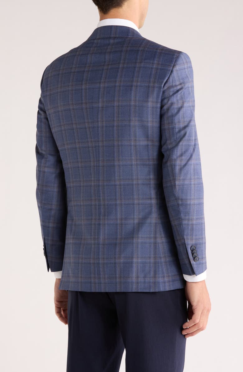 Peter Millar Plaid Wool Sport Coat, Alternate, color, Medium Blue