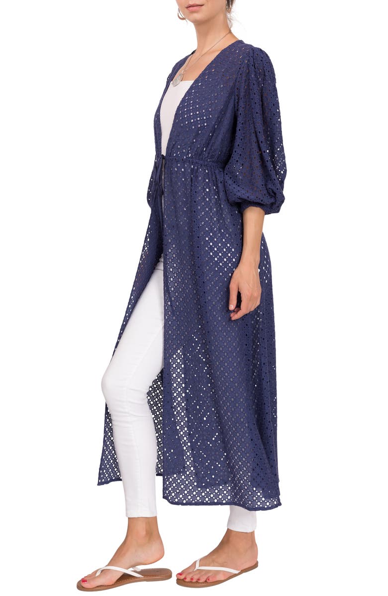 Everyday Ritual Kittie Cover-Up Wrap, Alternate, color, Navy