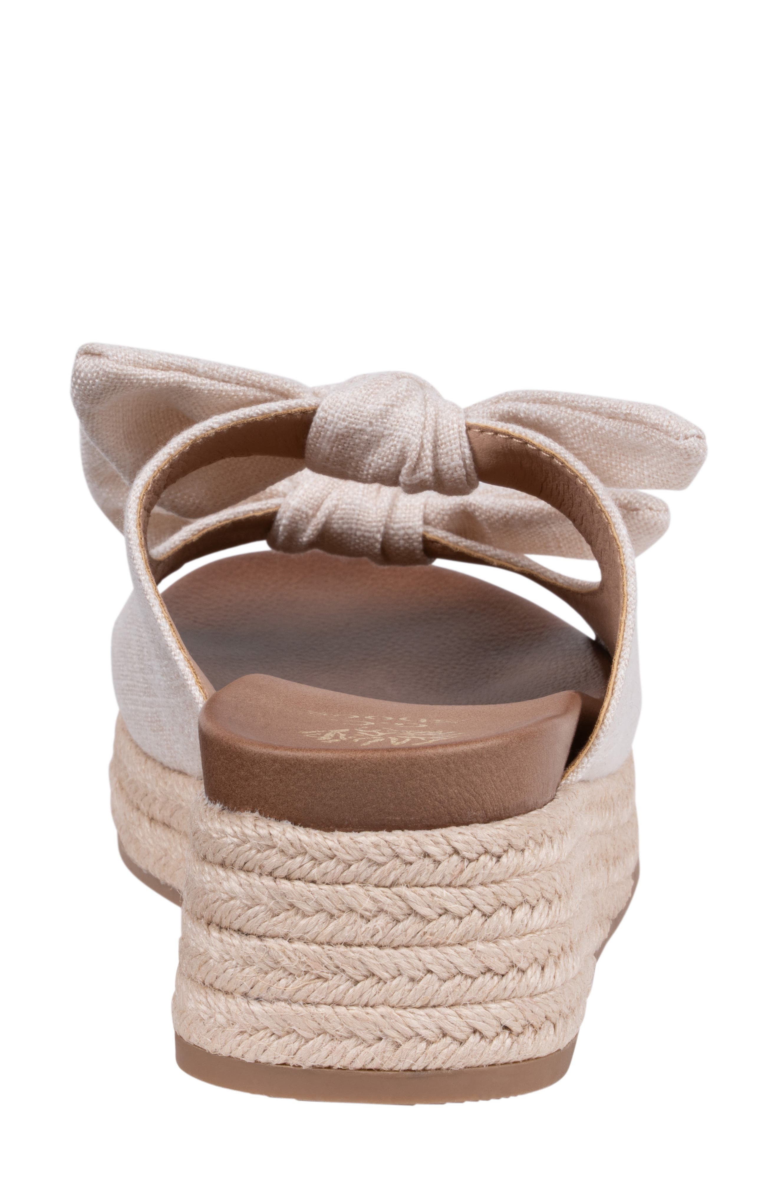 Cosmos Bow Espadrille Wedge Sandal, Alternate, color, NATURAL