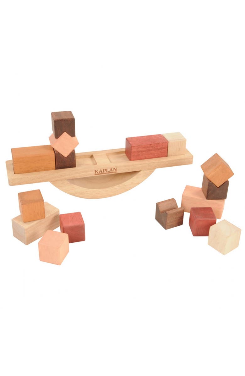 Kaplan Early Learning Company Wooden Block Balance Scale, Main, color, Multicolor