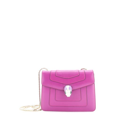 Serpenti Forever Square Shoulder Bag Leather Small